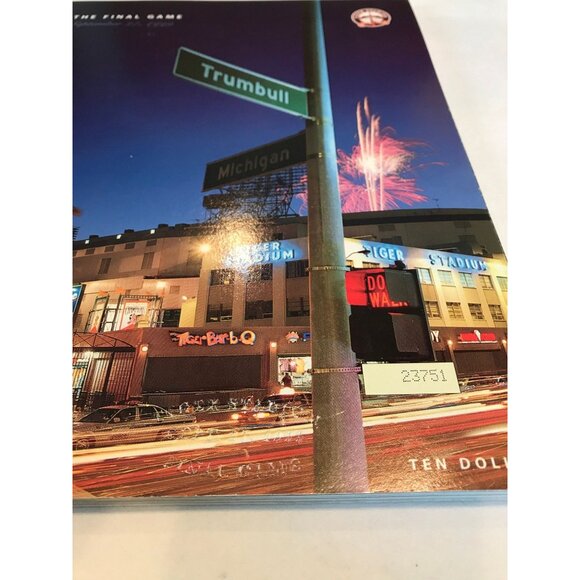 Vtg Tiger Stadium Final Game Embossed Program And Official Scorecard NEW - Picture 2 of 10